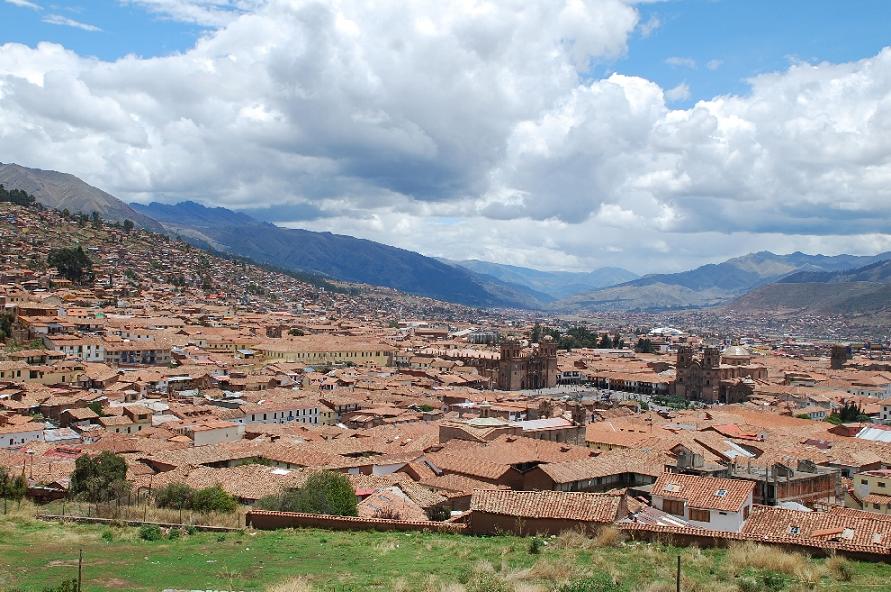 A view across Cusco in the Peruvian Andes